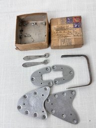 Vintage Golf Spikes And Plates With Tightening Tool.