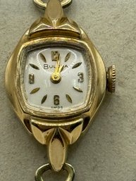 10k Rolled Gold Plate  Bulova Ladies Watch