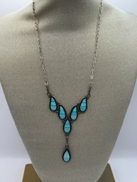 Southwestern Turquoise And Sterling Necklace