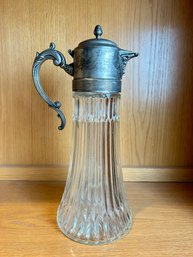 Rogers Silverplate And Crystal Pitcher