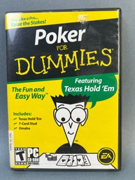 Poker For Dummies.