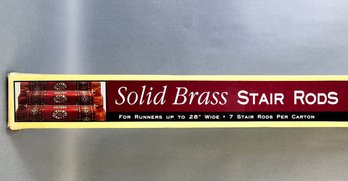 Box Of Solid Brass Stair Rods.