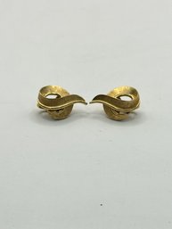 Crown Trifari Goldtone Clip Earrings