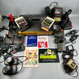 Atari Video Computer System With Joysticks & Games