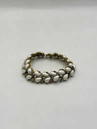 TRIFARI Crown Goldtone And Faux Pearl Bracelet