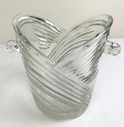 Vintage Blown Glass Clear Ice Bucket -local Pickup