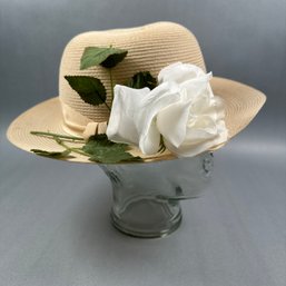 Ladies Summer Hat With Side Flower