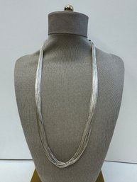 Liquid Silver Strand Necklace