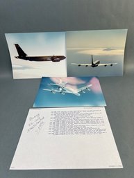 3 Vintage KC-135 Photos With Info.