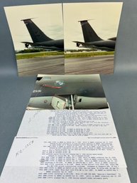 3 Vintage KC-135 Photos With Info.