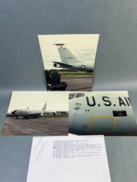 3 Vintage KC-135 Photos With Info.