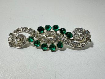 T & G Rhinestone Brooch