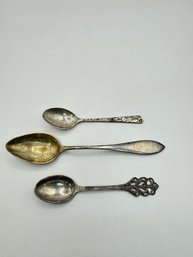 Three Vintage Sterling Spoons