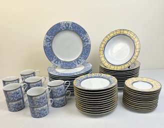 Coventry Palace Garden Blue  Yellow Porcelain Dinnerware