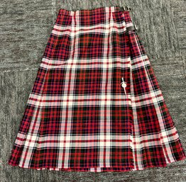 Macdonald Dress Wool Skirt Made In Scotland