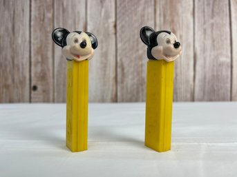 No Feet Lot Of 2 Mickey Mouse Pez Containers