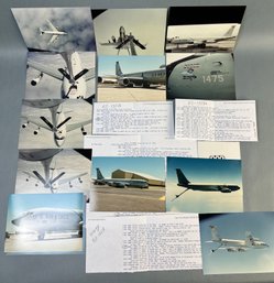 Lot Of 3x5 Photos Of KC-135 Refueling Aircraft With Info And 171st Air Refueling Wing Decal.