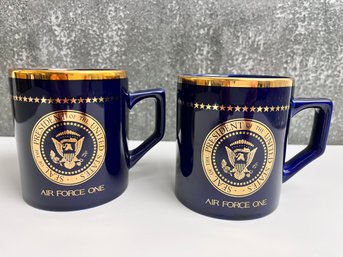 2 Air Force 1 Navy Blue Coffee Mugs.