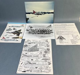 2 Vintage Photos Of The Convair TP-102a And Info Packets.