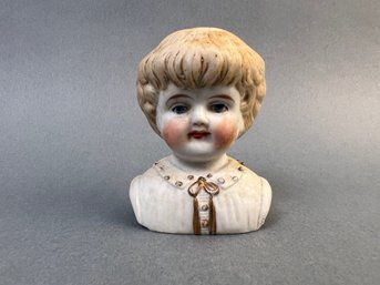 Antique China Doll Head And Shoulders.