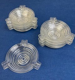 Vintage Anchor Hocking, Manhattan Clear  Glass Ash Trays