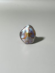 Vintage Adjustable Abalone Shell Ring