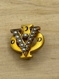 10k Yellow Gold Alpha Phi Sorority Pin
