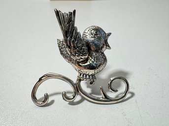 Vintage Sterling Bird Brooch