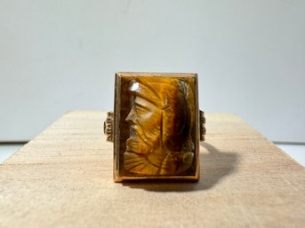10k And Tigers Eye Ring Size 7.5
