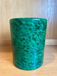Green And Blue Art Glass Vase