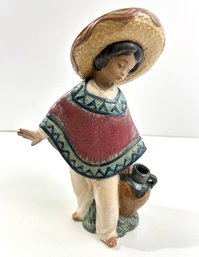 Lladro Pedro With Jug Porcelain Figurine With Box