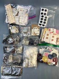Lot Of Buttons And Other Supplies For Dolls And Home Use.