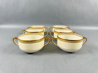 Haviland Limoges Set Of Six Two Handled Cups