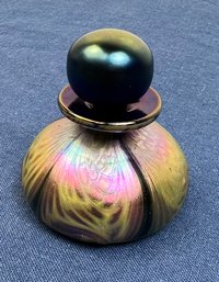 Vintage 1990 Signed Gibson Iridescent Perfume Bottle