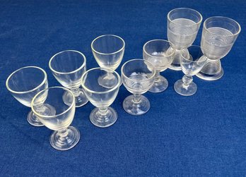 Vintage Spiral Clear Liquor Glasses