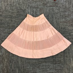 Vintage 40s Pink Tight Pleated Full Skirt