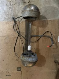 Vintage Barber Shop Pole Light - Koken Company, St. Louis - No Shade