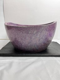 Large Purple Glazed Clay Planter.