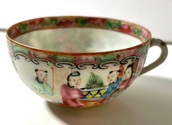 Vintage Chinese Export Famille Rose Teacup