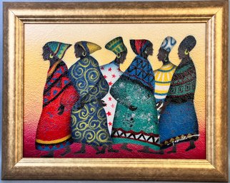 Artistic Impressions Inc. Oil Certified Painting Of African Women