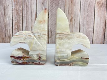 Vtg Limestone Bookends