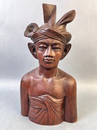 Wood Carving Of A Balinese Prince.
