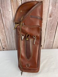 Preowned Full Grain Leather Shoulder Archery Quiver Bag