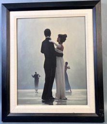 Framed Print On Canvas Of Couples Dancing On The Beach.