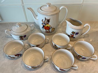 Childs Themed Porcelain Tea Set.  *Local Pick Up Only*