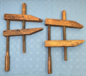 Vintage Wooden Woodworking Clamps Wall Decor