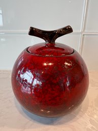 Apple Shaped Pottery Tea Storage Container.  *Local Pick Up Only*