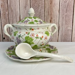 Vintage Porcelain Soup Terrine Made In Italy