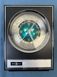 Mid Century Howard Miller World Time Clock