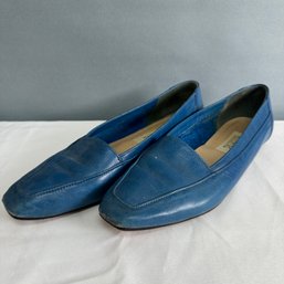 Blue Leather Casual Shoes By Enzo Angiolini -10N